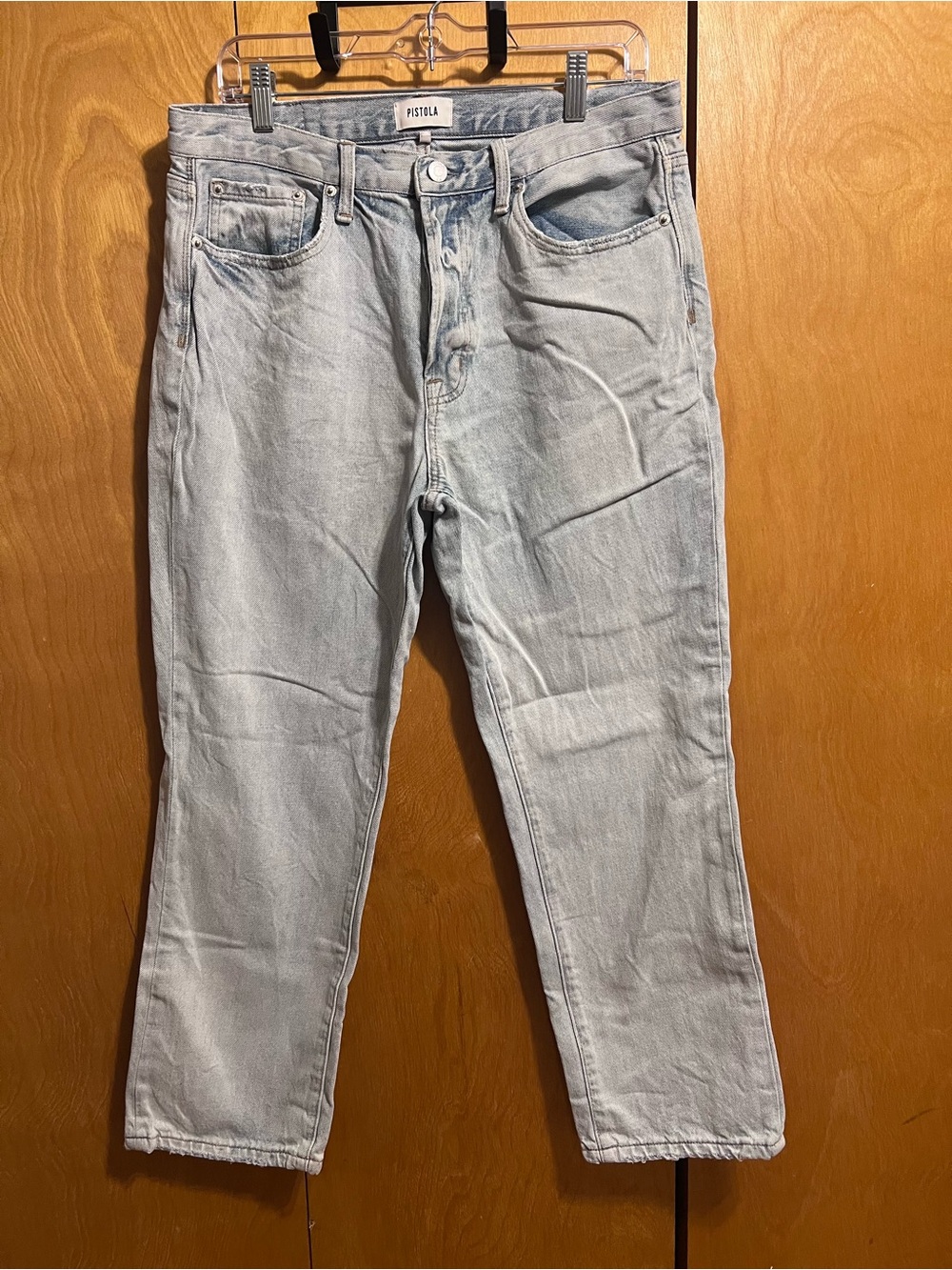 Pistola Light Wash Mom Jean Size 30
